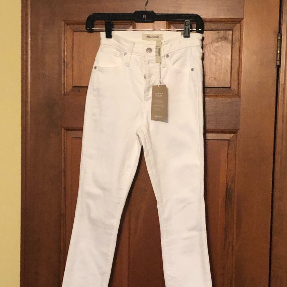 Madewell Skinny crop White jeans
